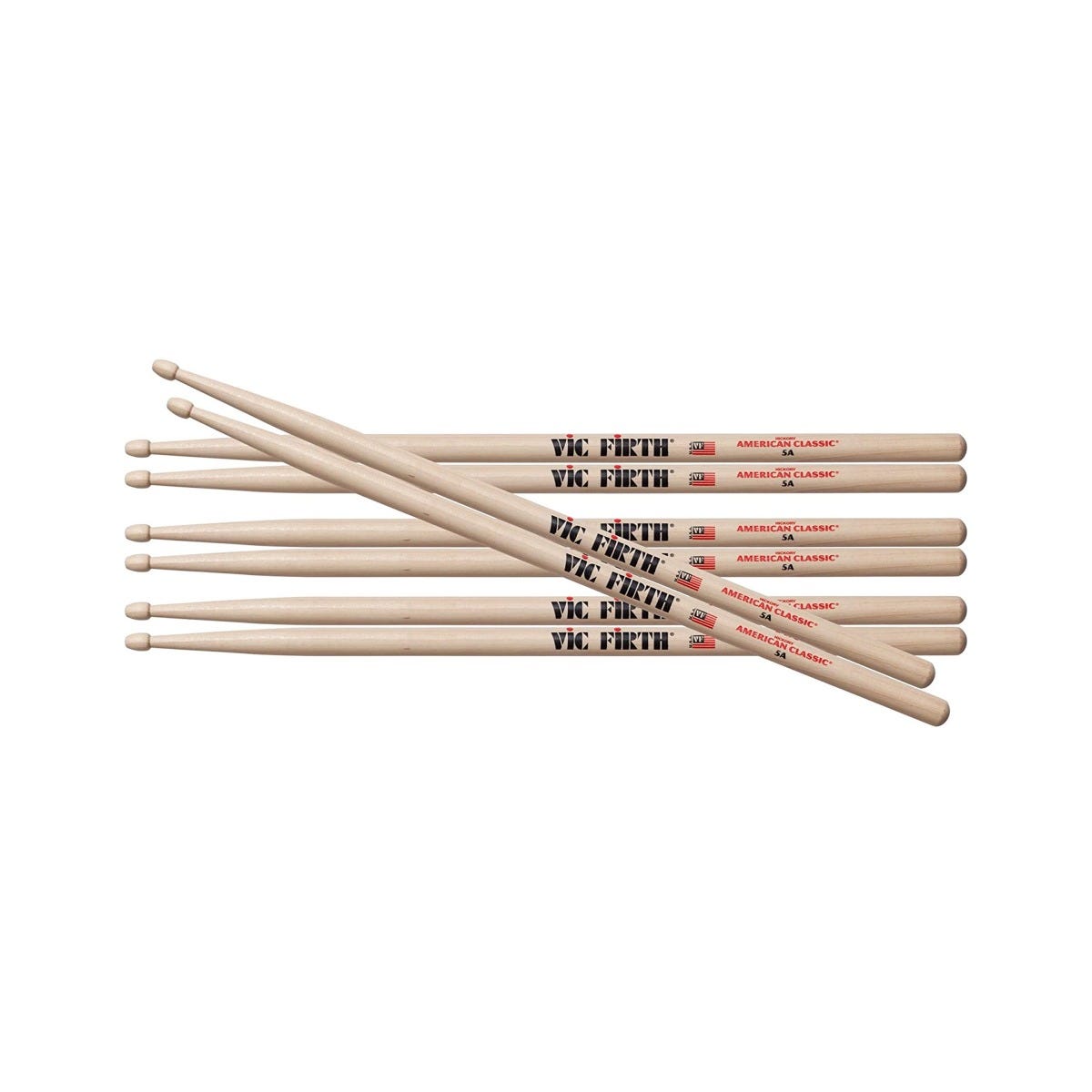 Vic Firth 5A American Classic Drumstick Value Pack