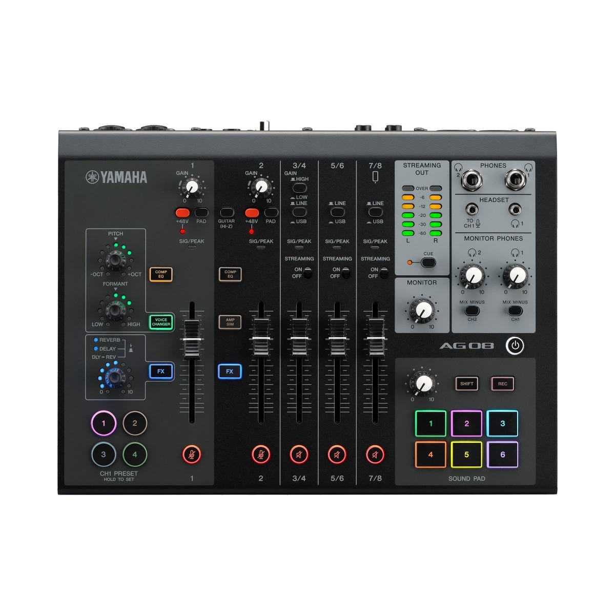 YAMAHA AG08 W(ホワイト)(ヤマハ)(USBミキサー)(配信用