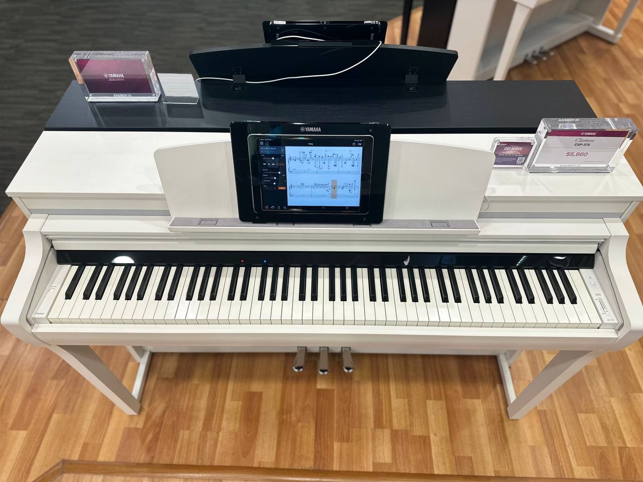 Yamaha Clavinova CSP Digital Piano with the Smart Pianist app on the iPad